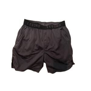 Legend Black Gray Training Shorts Mens L